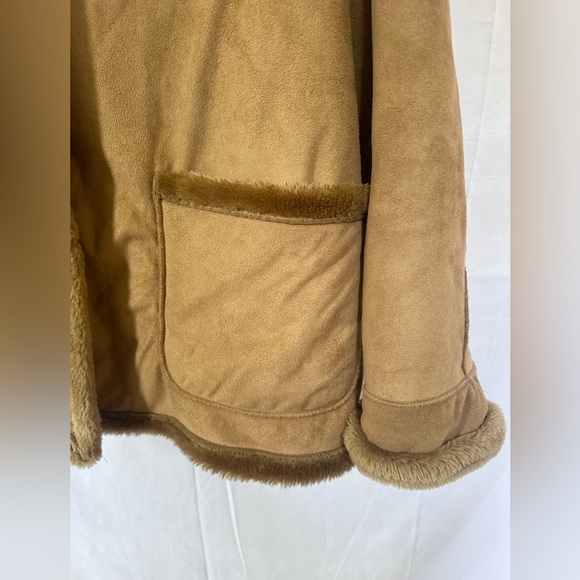 Vintage Larry Levine Faux Suede/Sherpa Hooded coat - Picture 2 of 7